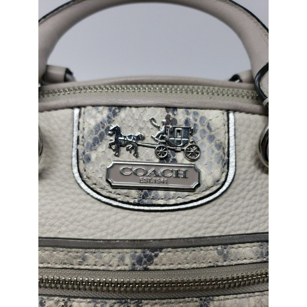 Coach Madison~Embossed Python~Leather~Sophia Hand… - image 6